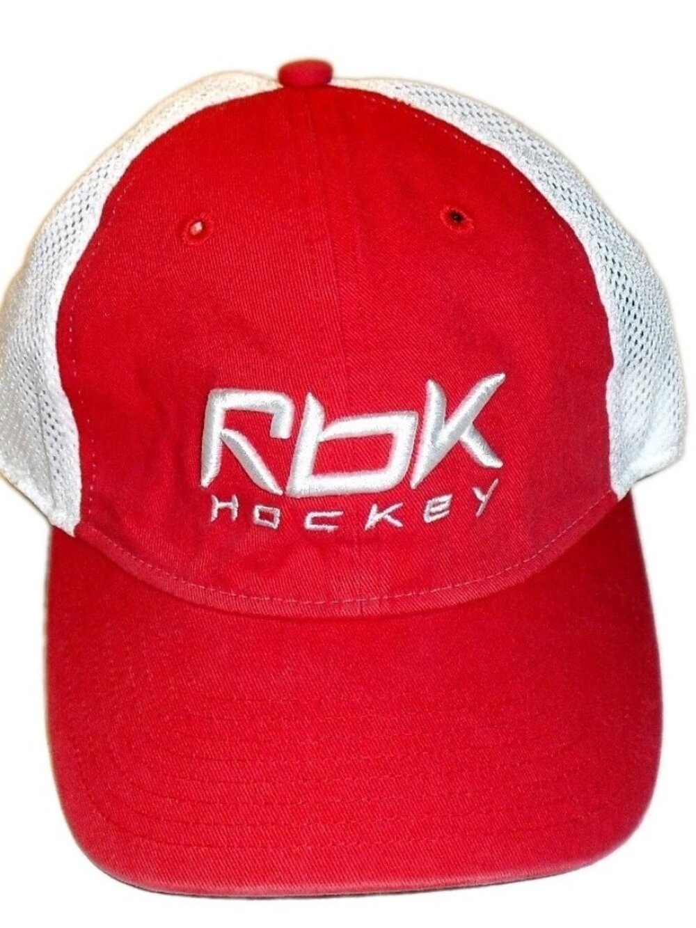Reebok Hockey Logo Mens Adjustable Strapback hat cap Red White New